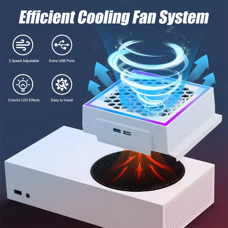 Gaming Console Xbox Series S - LED Cooling Fan Atmosphere Light 3