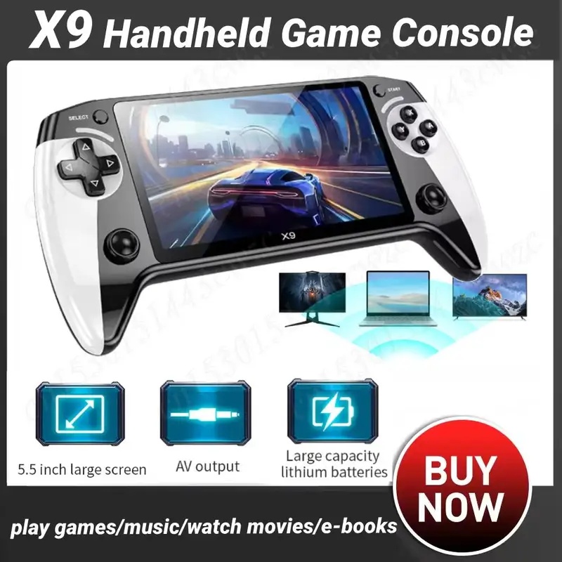 Gaming Console.Emulators - X9 Pocket Video Game Console 5.5