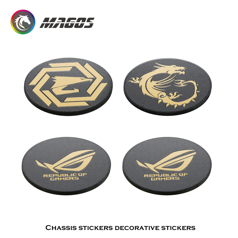 Console Gaming Pc Case - Computer Case Fan Metal Sticker ROG