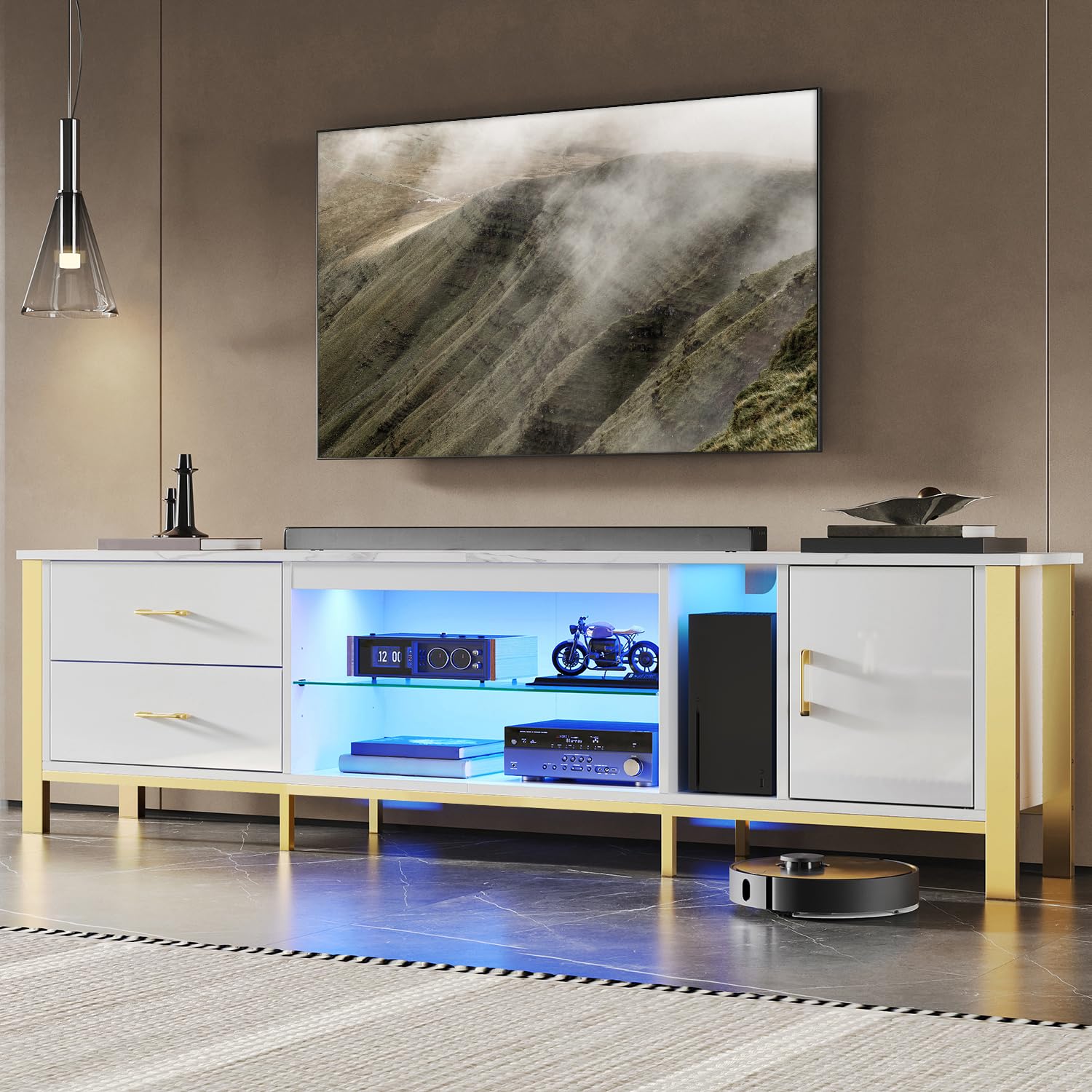 Gaming Console Entertainment Center - TV Stand for 75/80/85 inch TVs,