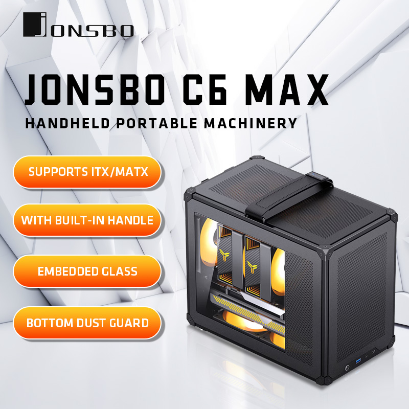 Console Gaming Pc Case - JONSBO C6 MAX Mesh Handle MATX