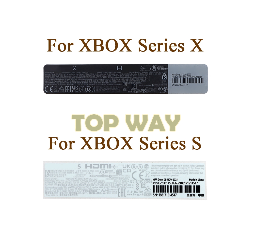 Gaming Console Xbox Series S - 5PCS Housing Shell Sticker Lable Seals