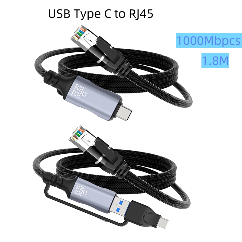1.8M USB Type-C to RJ45 Ethern - Lan Cable Gaming 评论和价格