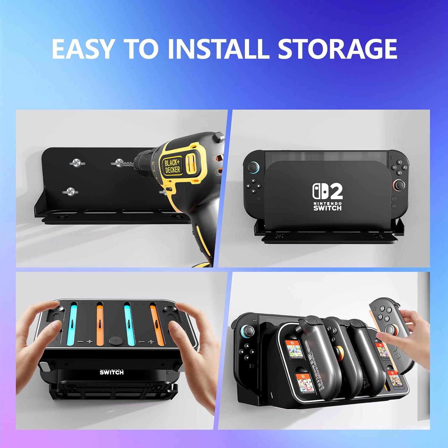 Wall Mount Charging Dock for N - Gaming Console Station 评论和价格