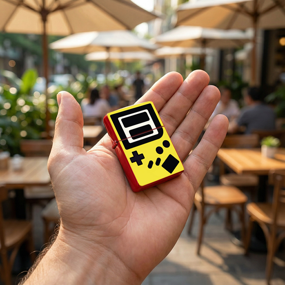 Retro gaming Flip Top Lighter  - Retro.Gaming Console Yellow 评论和价格