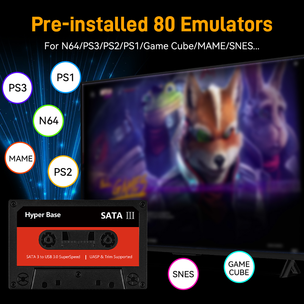 Batocera 500G/2T Emulator Game - Gaming Console.Emulators 评论和价格
