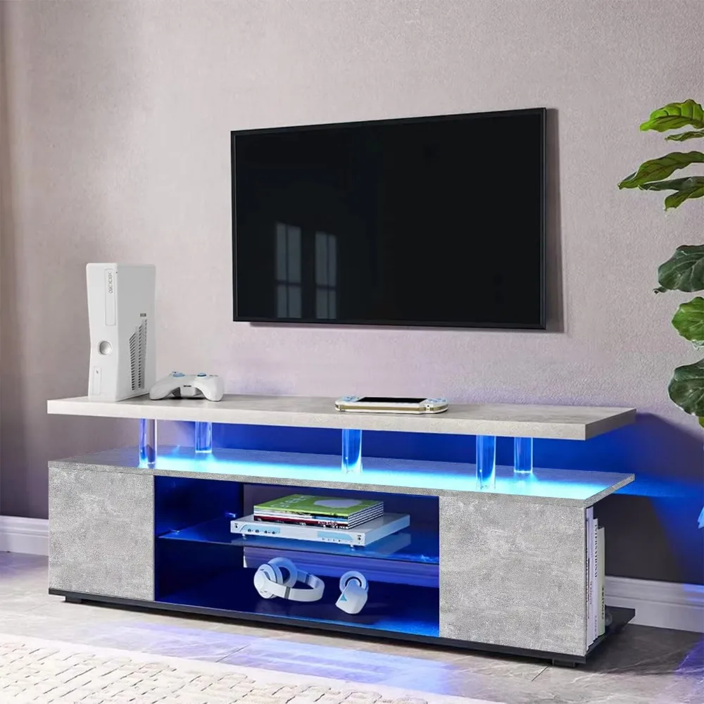 TV Stand for 70 Inch TV LED Ga - Gaming Console Entertainment Center 评论和价格