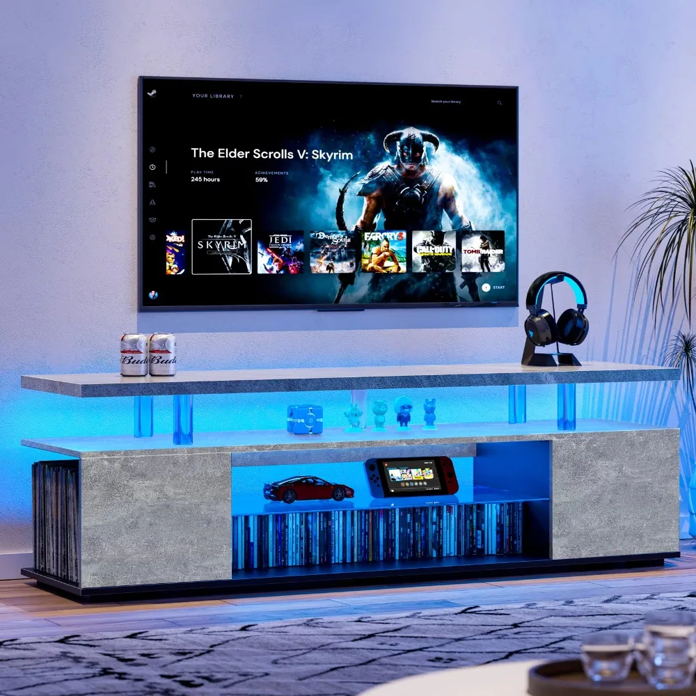 TV Stand for 70 Inch TV LED Ga - Gaming Console Entertainment Center 评论和价格