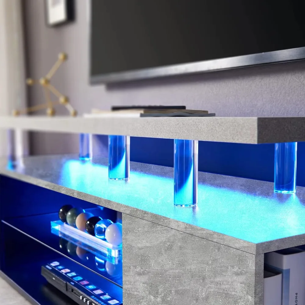 TV Stand for 70 Inch TV LED Ga - Gaming Console Entertainment Center 评论和价格