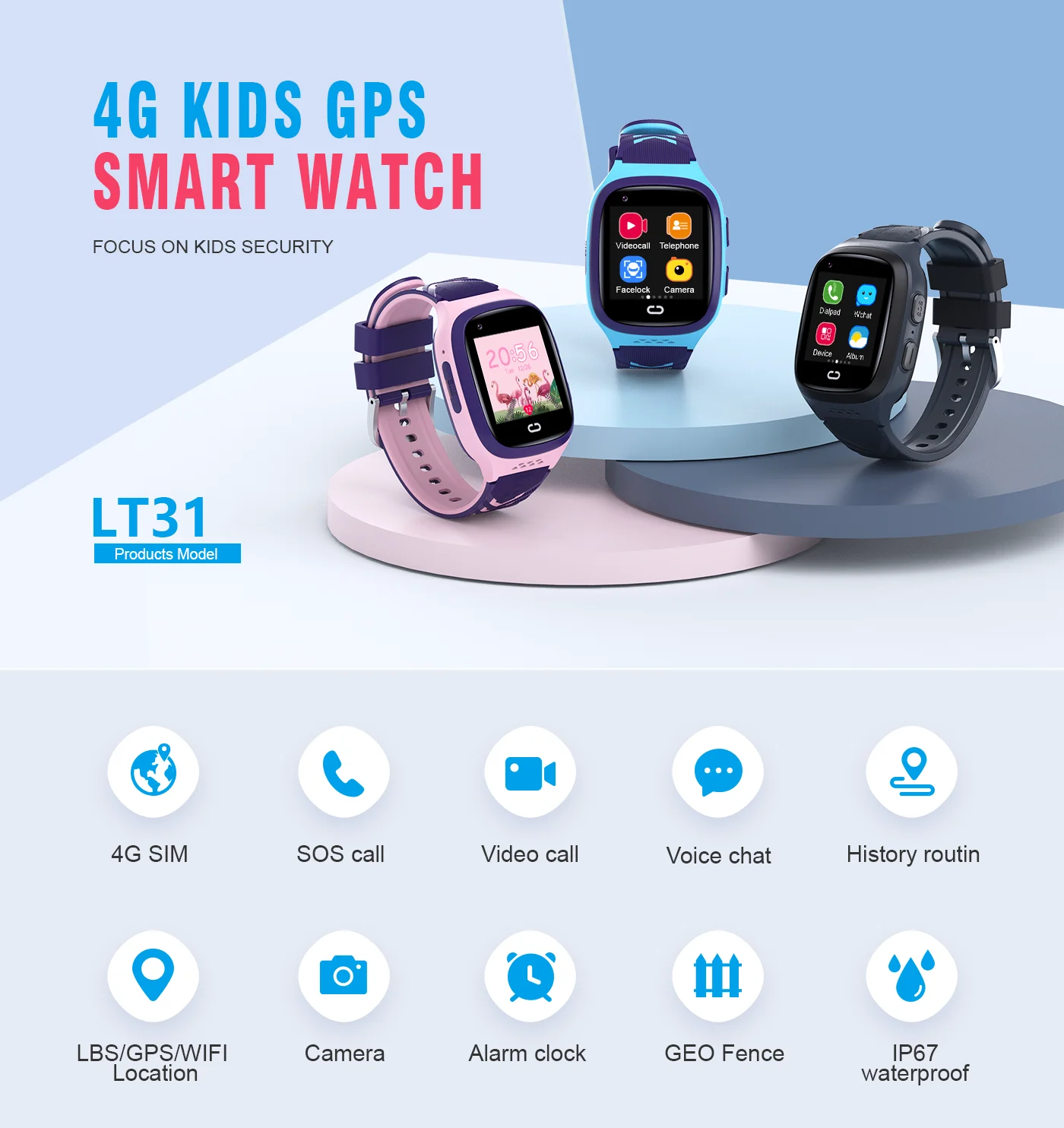 4G Kids Smartwatch SOS Waterpr - Gaming Console For Your Phone 评论和价格