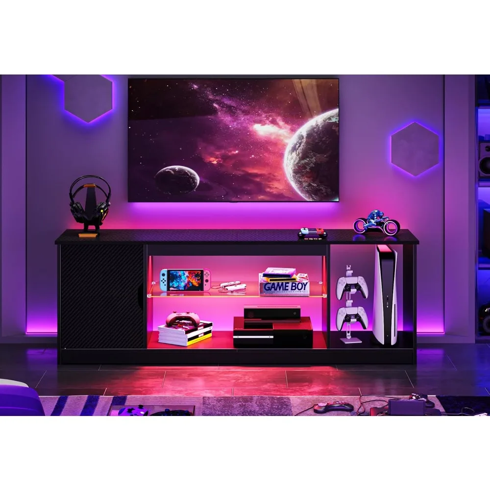 Bestier Led Entertainment Cent - Gaming Console Entertainment Center 评论和价格