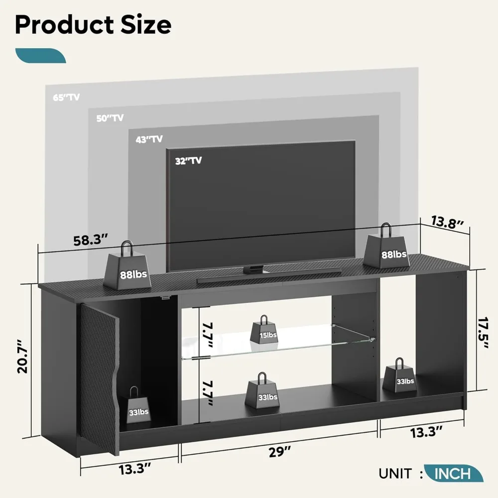 Bestier Led Entertainment Cent - Gaming Console Entertainment Center 评论和价格