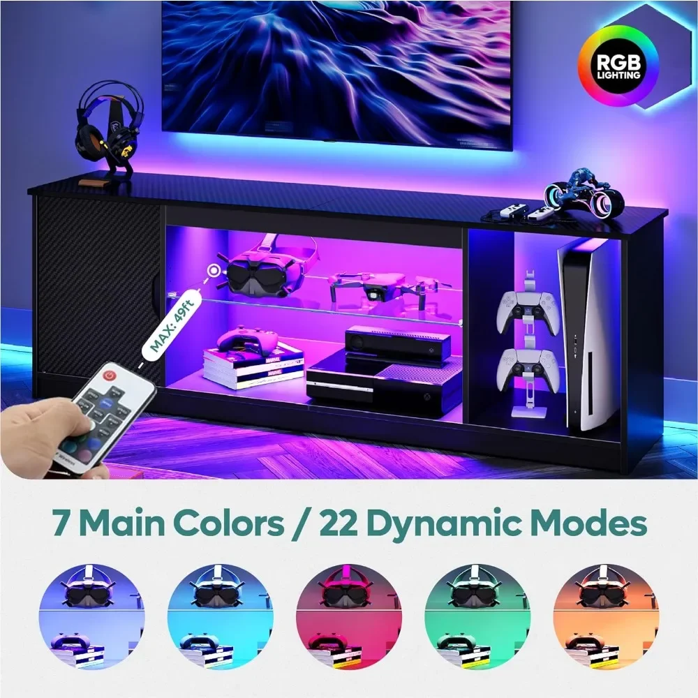 Bestier Led Entertainment Cent - Gaming Console Entertainment Center 评论和价格