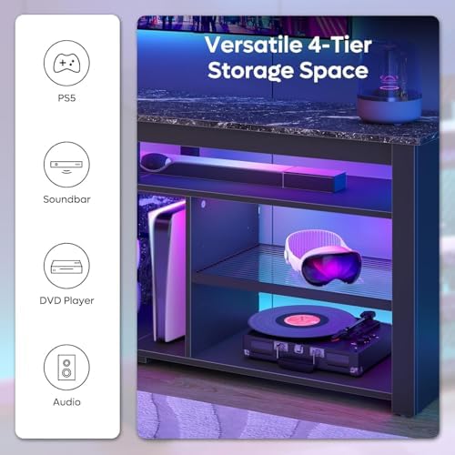 TV Stand for 70 inch TV, Tall  - Gaming Console Entertainment Center 评论和价格