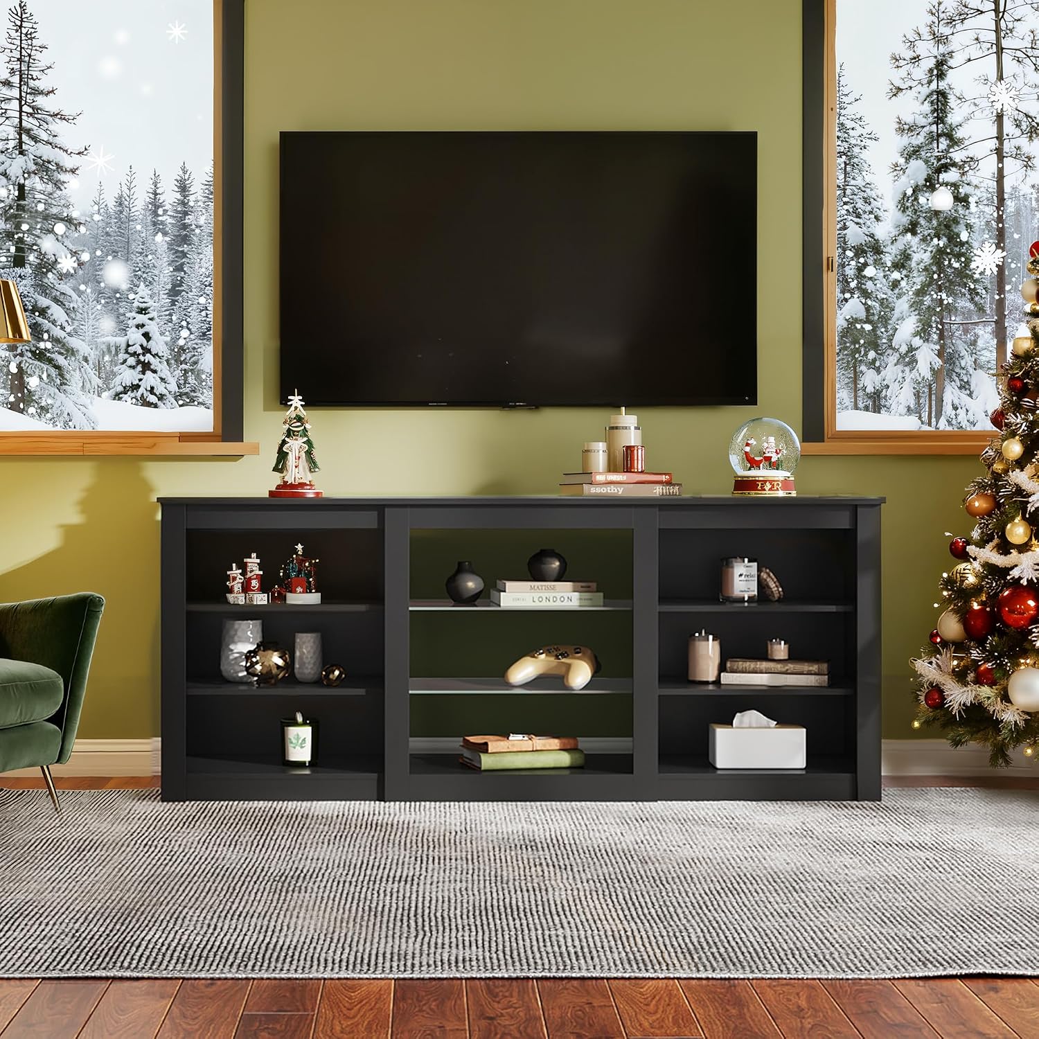 Modern TV Stand Entertainment  - Gaming Console Entertainment Center 评论和价格