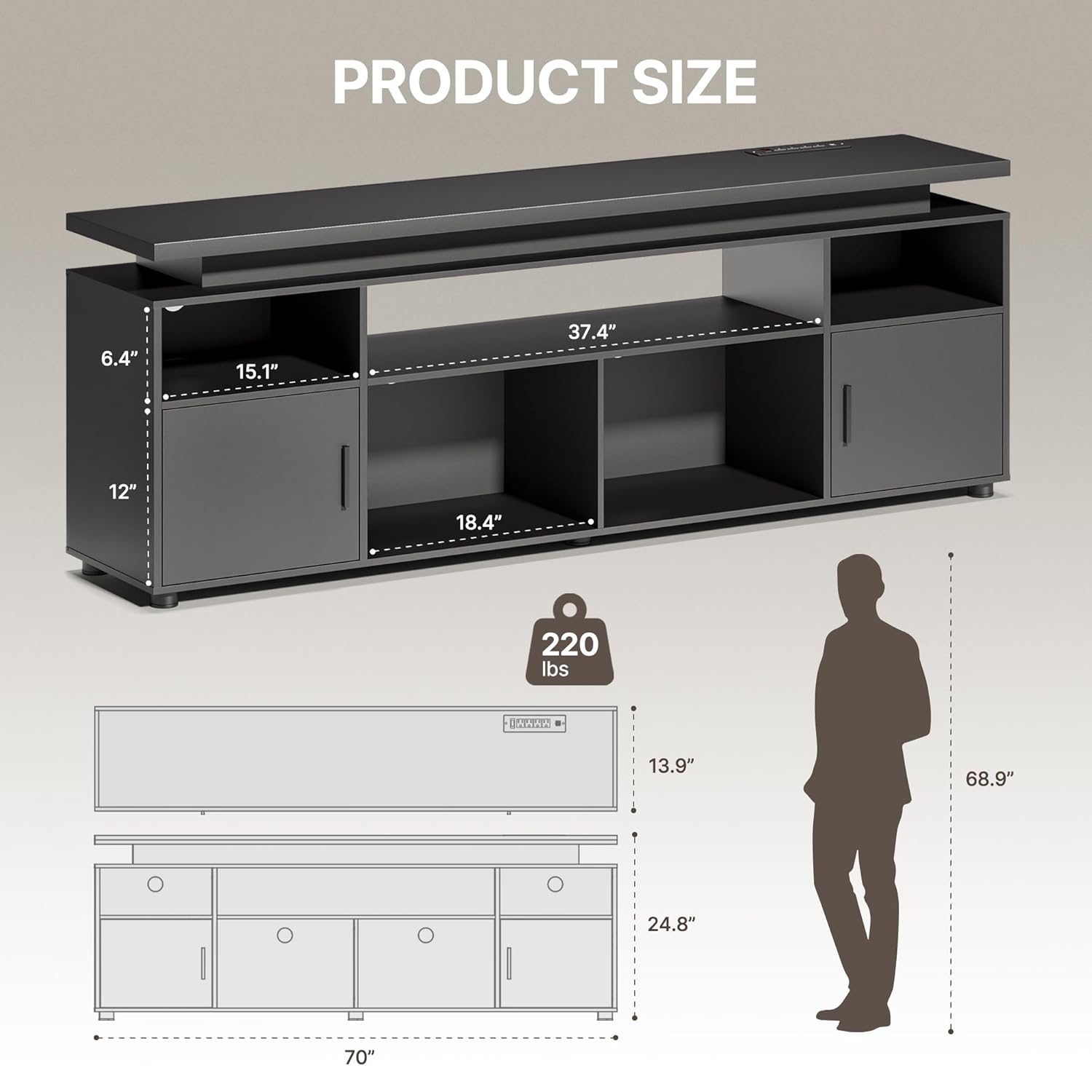 TV Stand, Entertainment Center - Gaming Console Entertainment Center 评论和价格