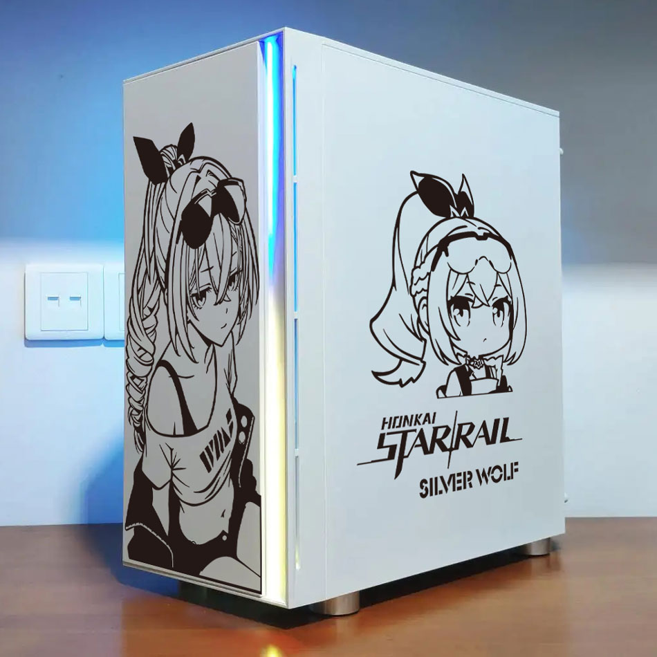 Silver Wolf Anime Stickers for - Console Gaming Pc Case 评论和价格