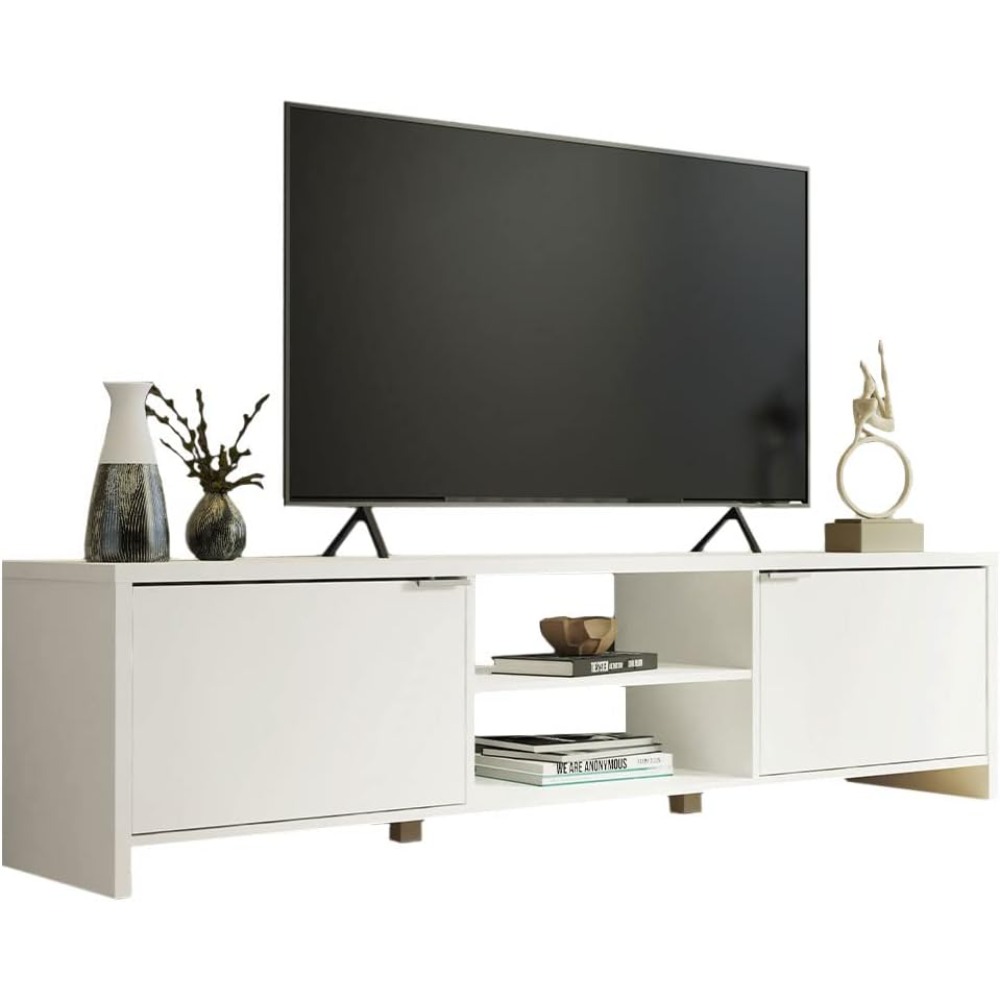 TV Stand Large Media Console w - Gaming Console Entertainment Center 评论和价格