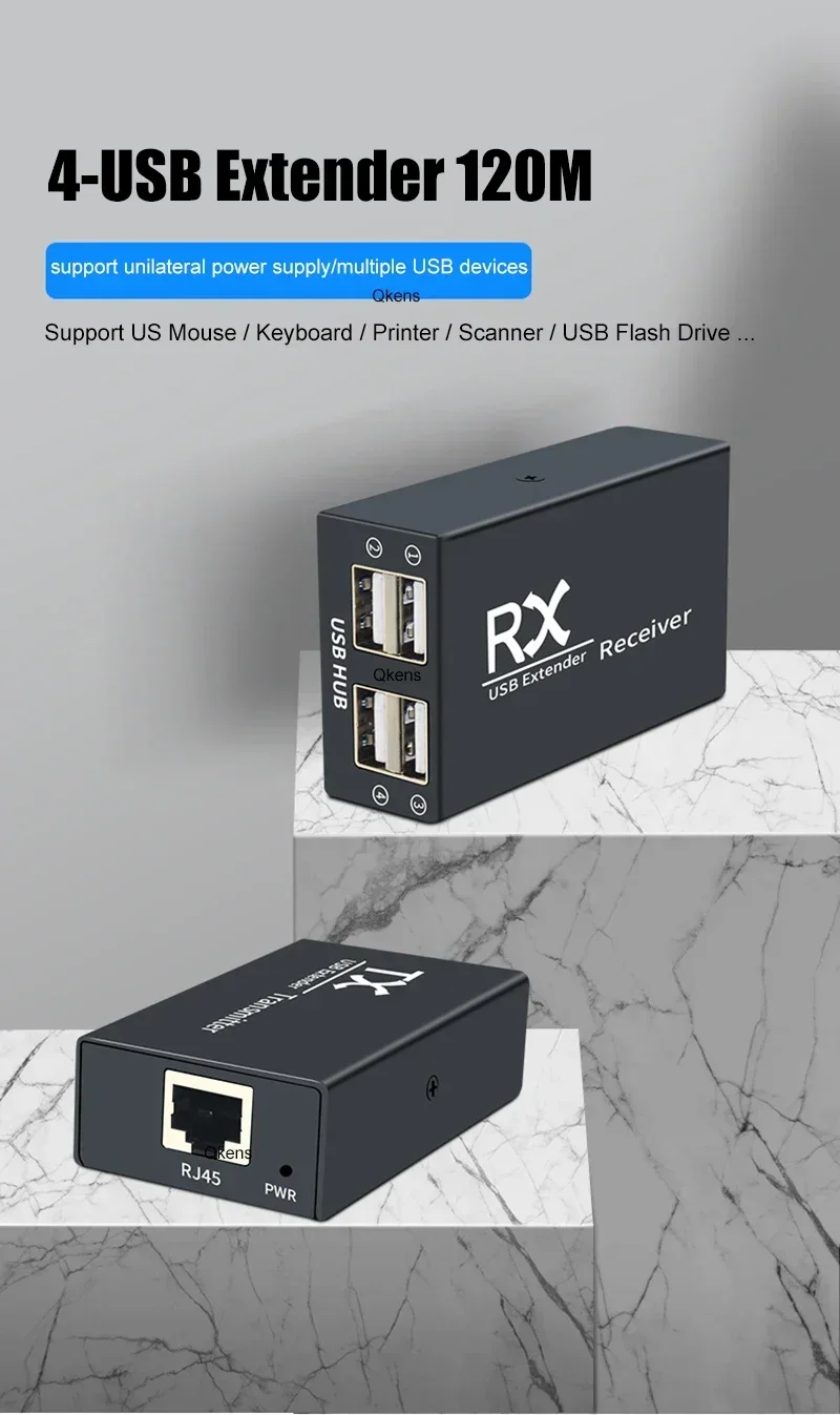 120M 4 Port USB Extender Over  - Lan Cable Gaming 评论和价格