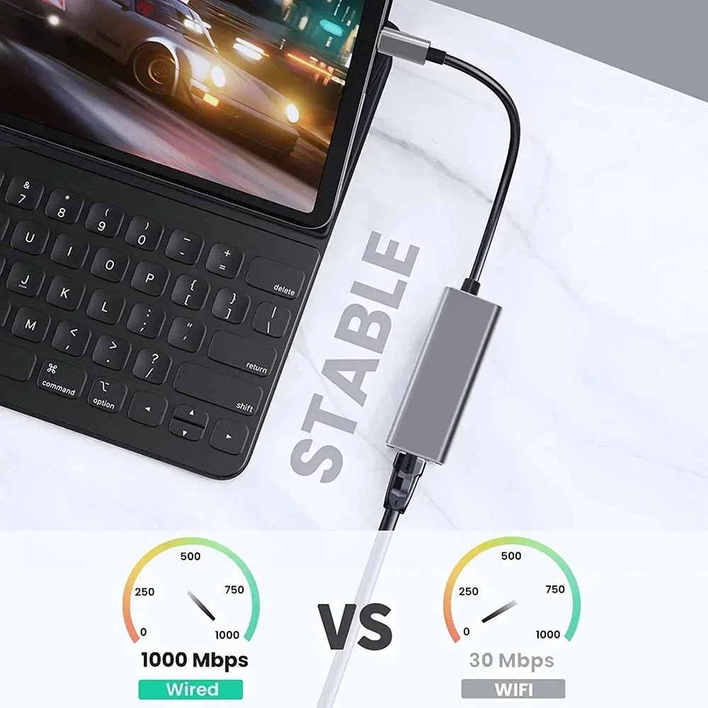 1000Mbps USB Ethernet Adapter  - Lan Cable Gaming 评论和价格